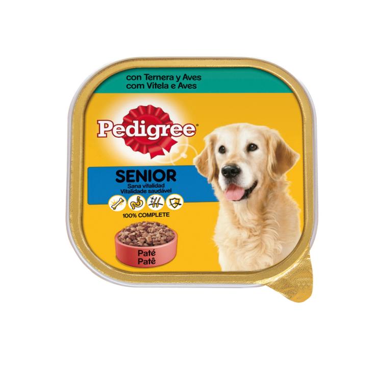 COMIDA HÚMEDA PERRO SENIOR PATÉ TERNER/AVE TARRINA PEDIGREE 300G