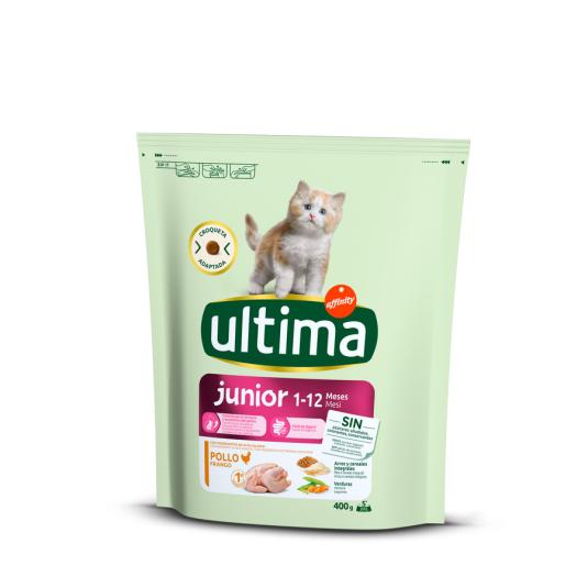 COMIDA SECA GATO POLL/ARRO/CEBAD JUNIOR ULTIMA AFFINITY 400G