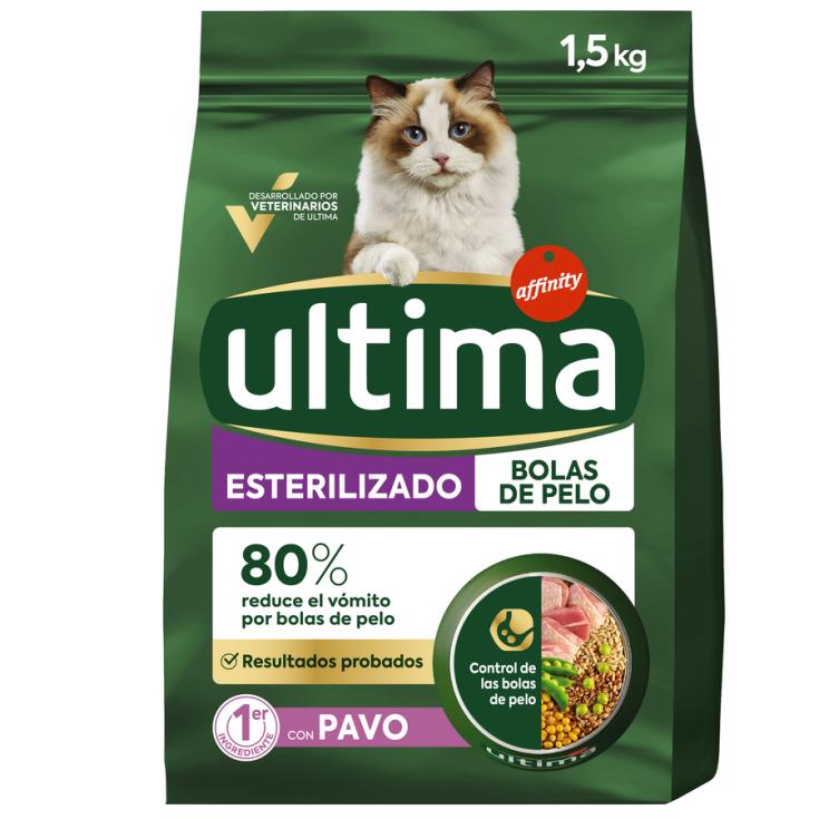 COMIDA SECA GATO ESTÉR Y BOLAS PELO SACO ULTIMA AFFINITY 1.5KG