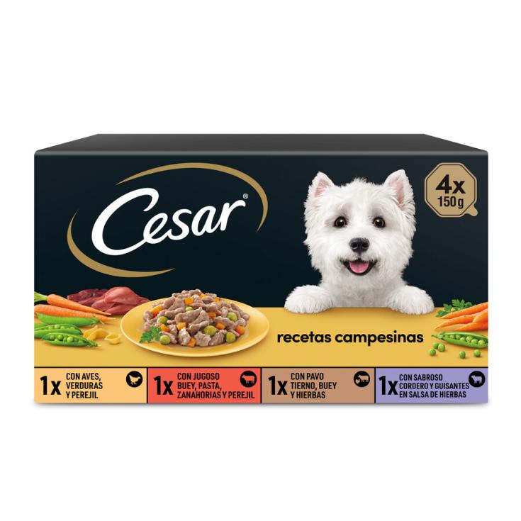 COMIDA HÚMEDA  PERRO POLL/VERDU CAMPESN TARRIN CESAR P4 150G/U