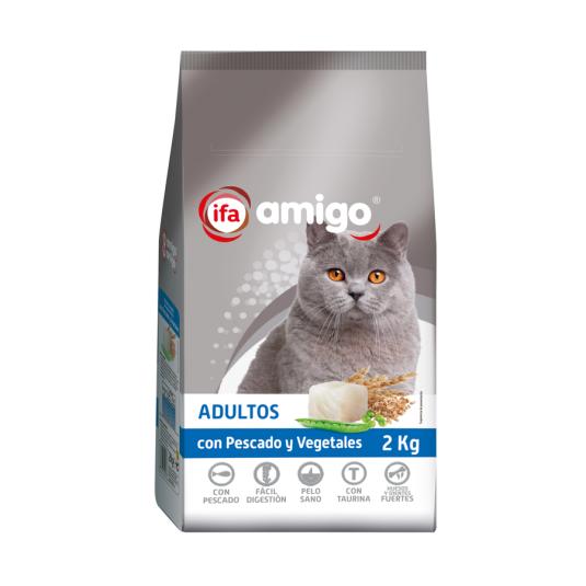 COMIDA SECA GATO PESCADO/VEGETAL IFA AMIGO 2KG