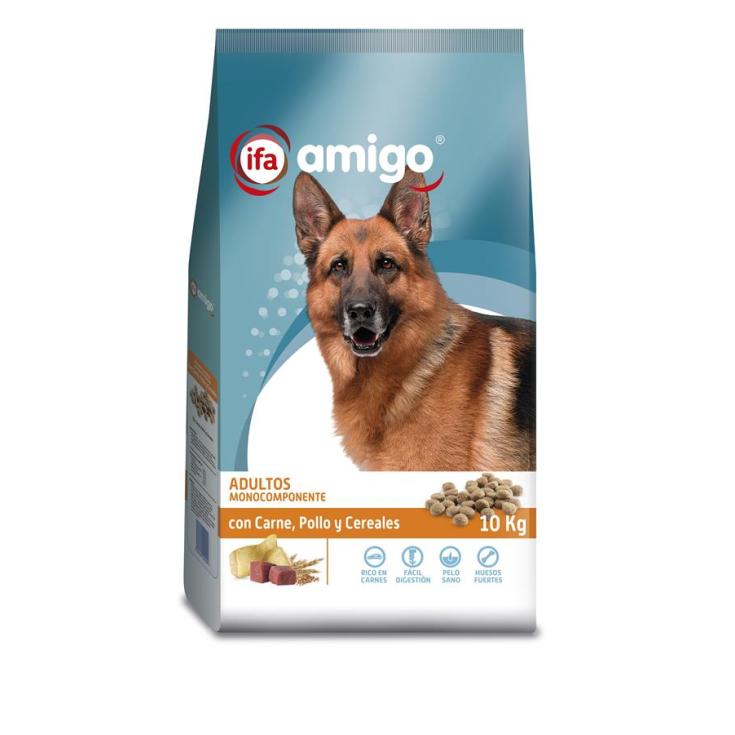 COMIDA SECA PERRO POLLO/CEREALES ADULTOS IFA AMIGO 10KG