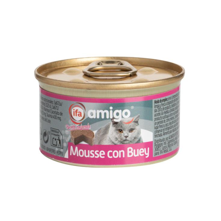 COMIDA HÚMEDA GATO BUEY LATITA IFA AMIGO 85G