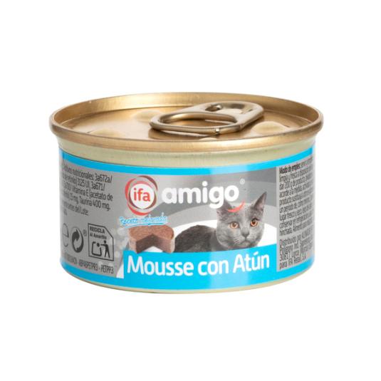 COMIDA HÚMEDA GATO MOUSSE ATÚN LATA IFA AMIGO 85G