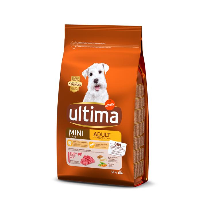 COMIDA SECA PERROS BUEY MINI ADULTO ULTIMA AFFINITY 1.5 KG