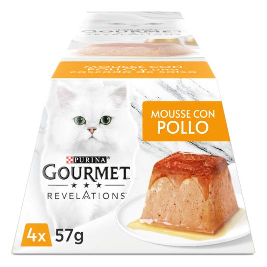 COMIDA HÚMEDA GATO POLLO MOUSSE GOURMET REVELATION P4 57G/U