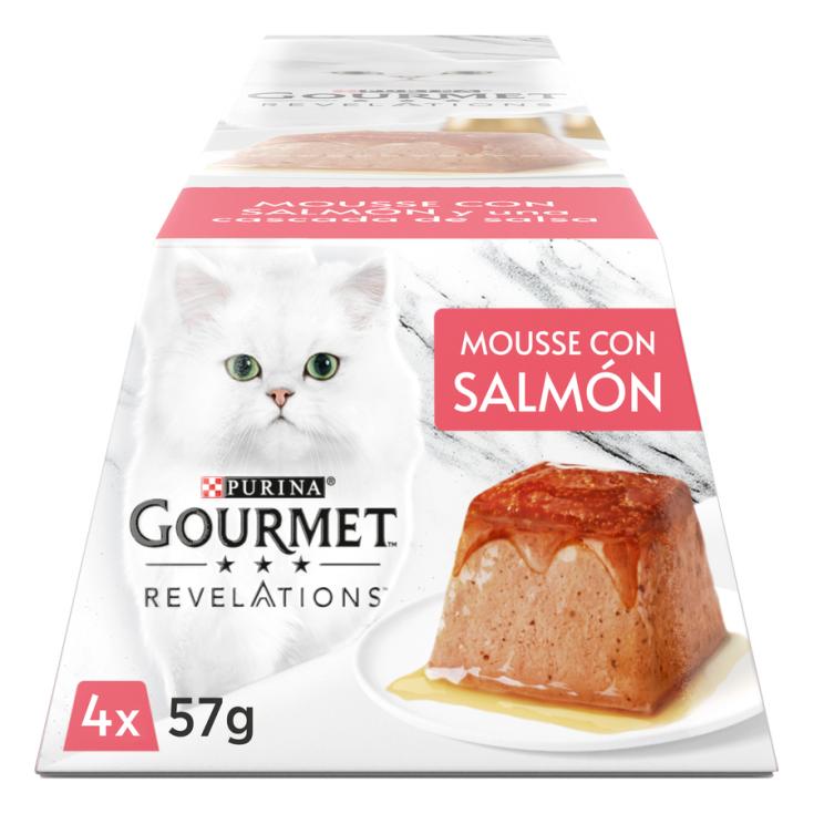 COMIDA HÚMEDA GATO SALMON MOUSSE GOURMET REVELATION P4 57G/U