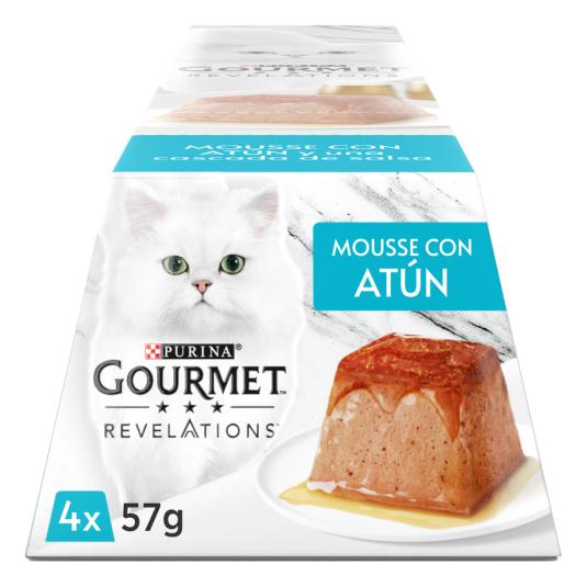 COMIDA HÚMEDA GATO ATUN MOUSSE GOURMET REVELATION P4 57G/U