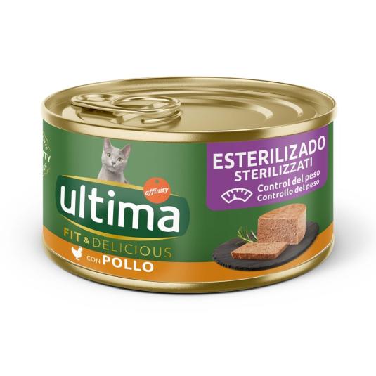 COMIDA HUMEDA GATO ESTERILIZADO POLLO LATA ULTIMA 85G