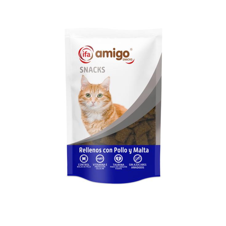 SNACKS GATO RELLENO C/POLLO IFA AMIGO 70G