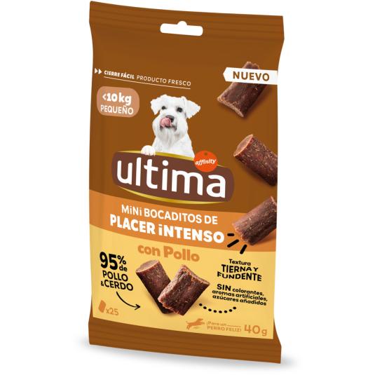 SNACK MINI BOCADITOS INTENSO POLLO ULTIMA 40G