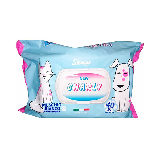 Toallitas para mascotas Charly 40u