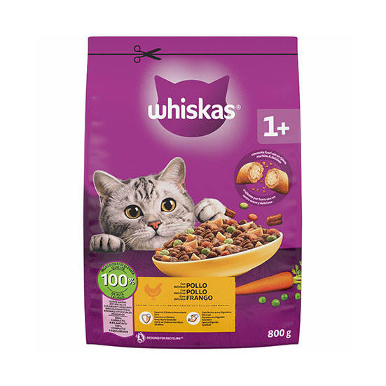 Comida seca gato pollo Whiskas 800g