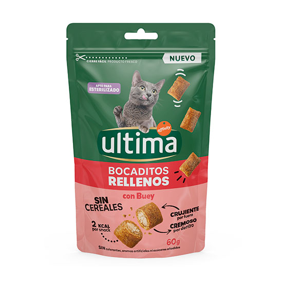Snack gato bocaditos buey Ultima 60g