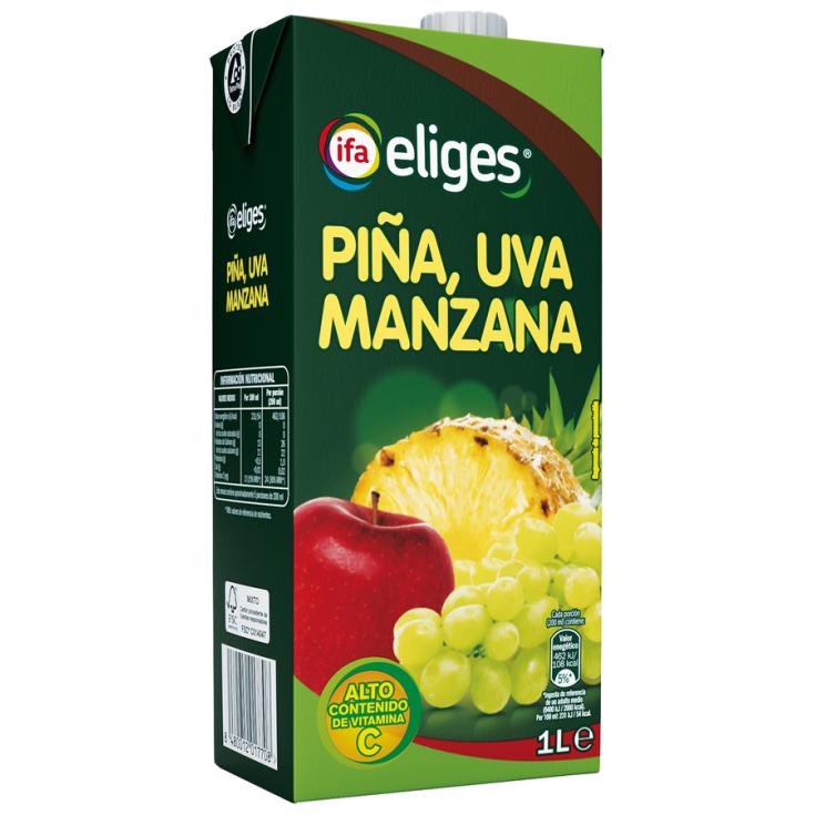 ZUMO CONCENTRADO PIÑA/UVA/MANZ IFA ELIGES 1L