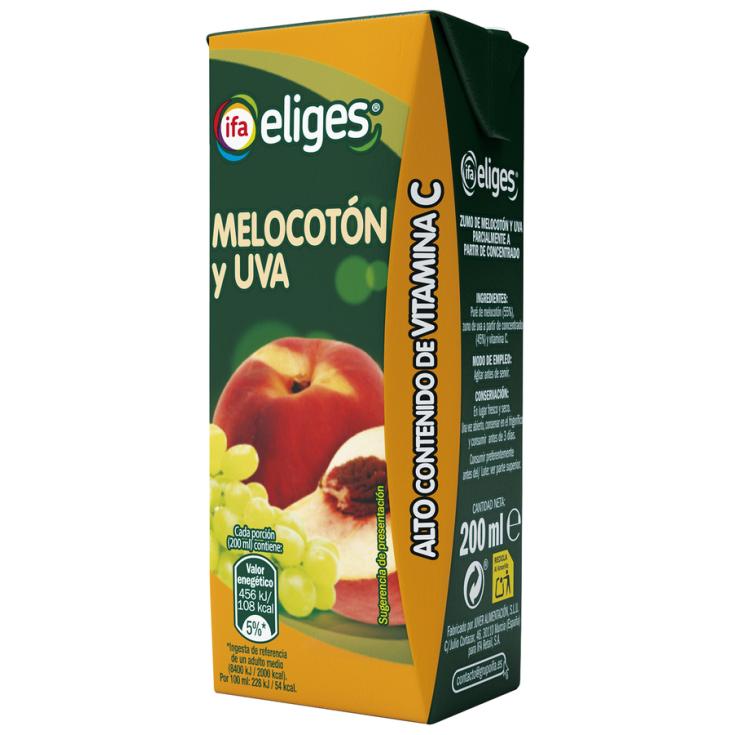 ZUMO MELOCOTON Y UVA IFA ELIGES P6 200ML/U