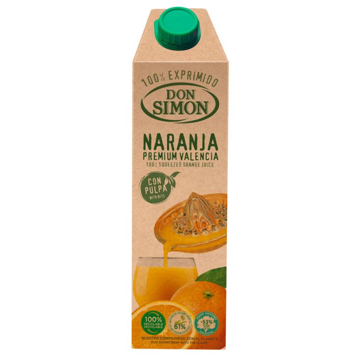 ZUMO EXPRIMIDO NARANJA C/PULPA DON SIMON 1L