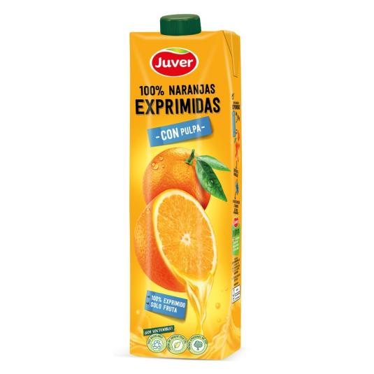 ZUMO NARANJA C/PULPA EXPRIMIDA JUVER 1L