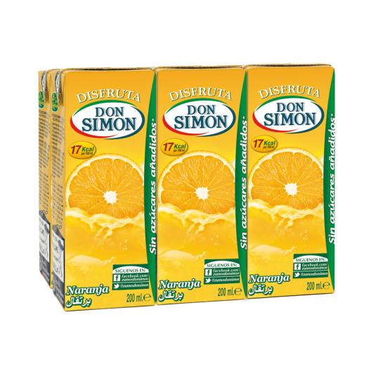 NECTAR NARANJA DISFRUTA DON SIMON P6 200ML/U