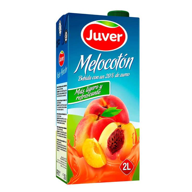 Bebida de zumo melocotón juver 2l