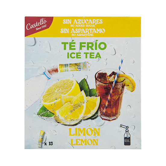 Té para diluir sabor limón Castelló p15 3g/u