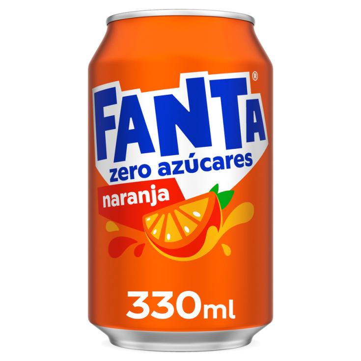 REFRESCO NARANJA S/AZÚCAR LATA FANTA NARANJA ZERO 330ML