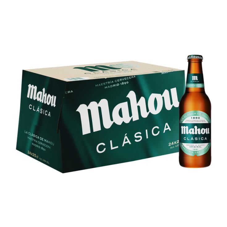 CERVEZA CLÁSICA CRISTAL MAHOU P24 25CL/U