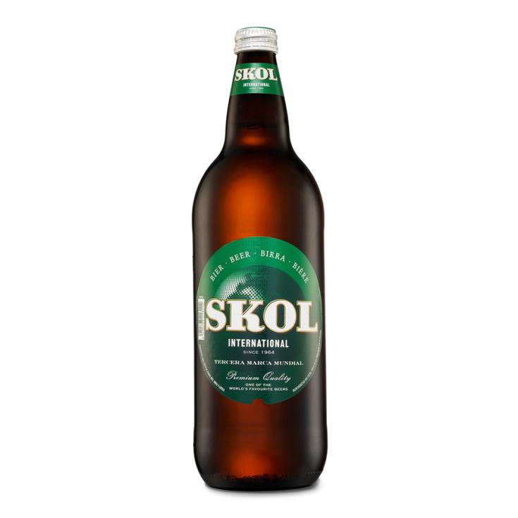 CERVEZA RUBIA CRISTAL SKOL 1L