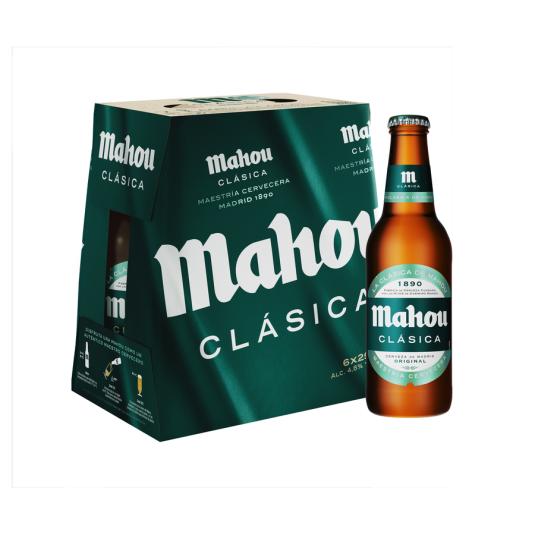 CERVEZA CLÁSICA CRISTAL MAHOU P6 250ML/U