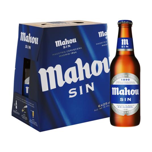 CERVEZA S/ALCOHOL CRISTAL MAHOU P6 250ML/U