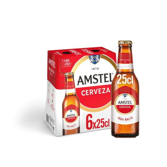 CERVEZA PILSEN CRISTAL AMSTEL P6 250ML/U