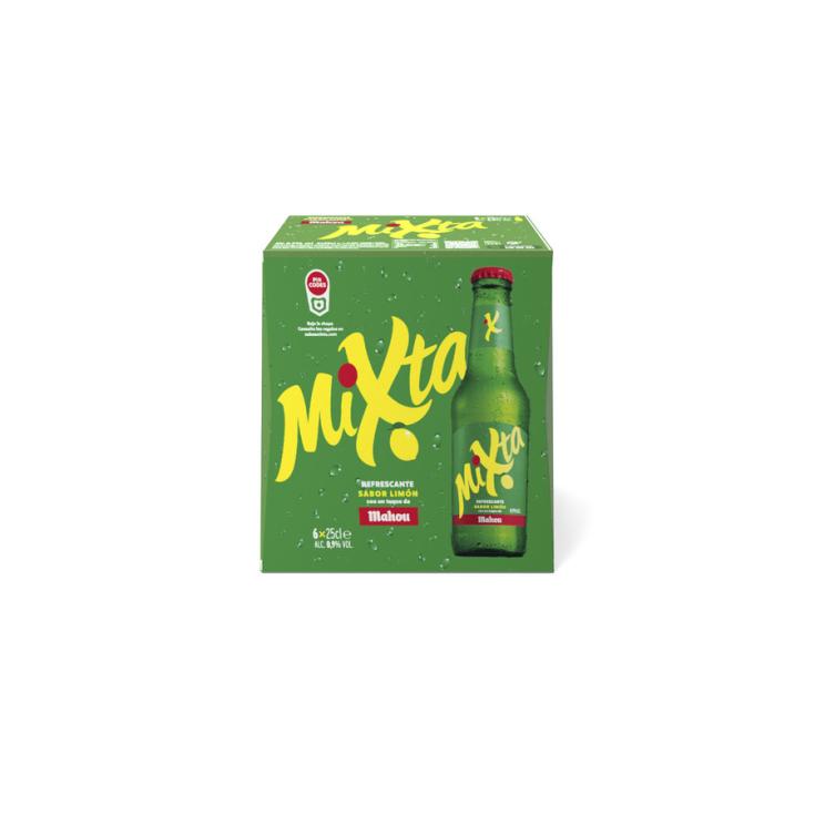 CERVEZA LIMÓN MIXTA CRISTAL MAHOU P6 25CL/U