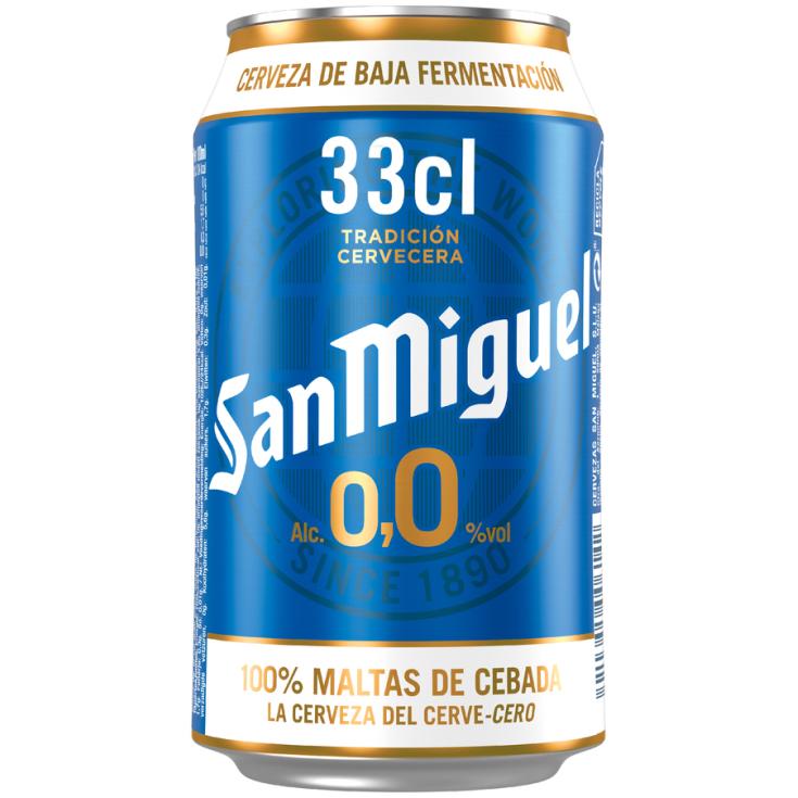 CERVEZA RUBIA S/ALCOHOL LATA SAN MIGUEL 330ML