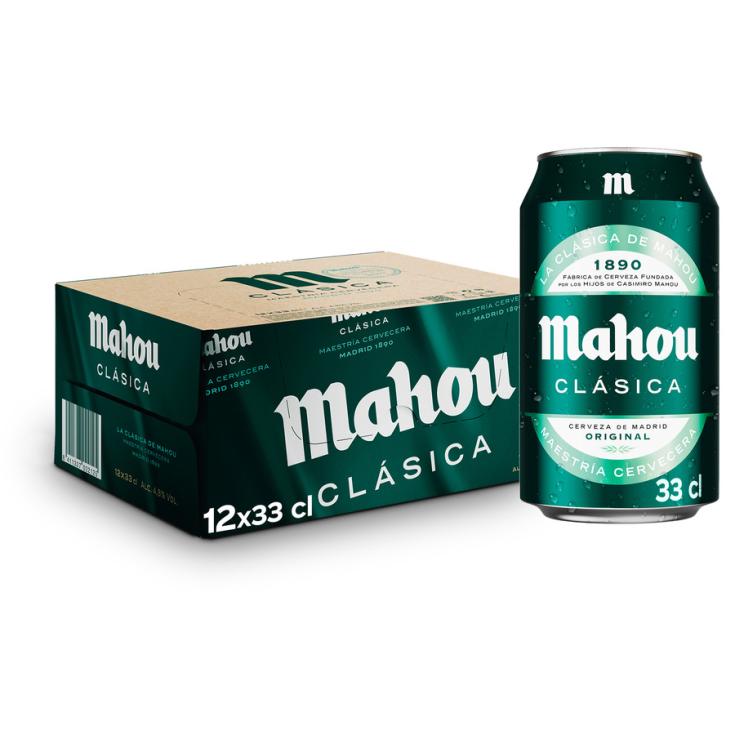 CERVEZA CLÁSICA LATA MAHOU  P12 330ML/U