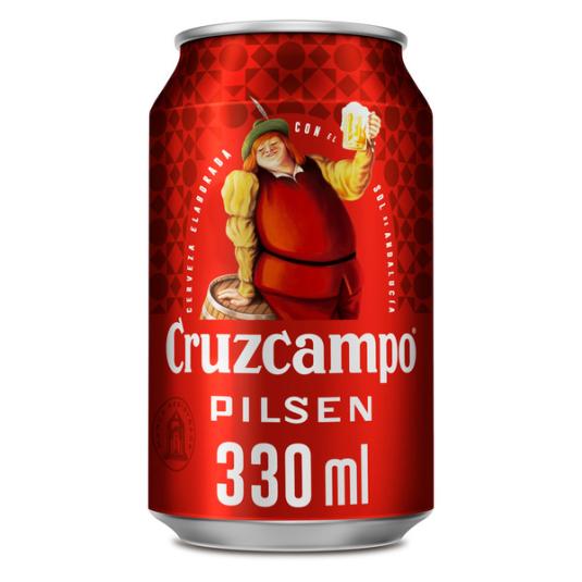 CERVEZA RUBIA LATA CRUZCAMPO 330ML