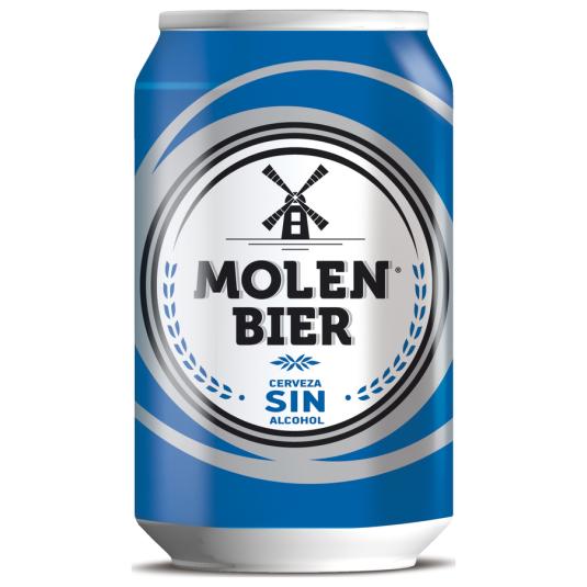 CERVEZA RUBIA S/ALCOHOL LATA MOLLEN BIER 330ML