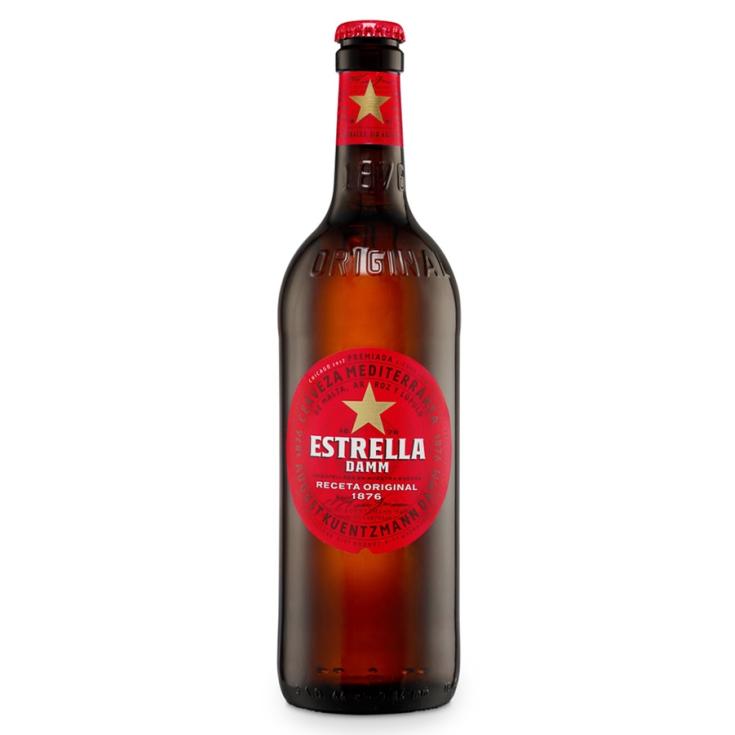 CERVEZA RUBIA CRISTAL ESTRELLA DAMM 660ML