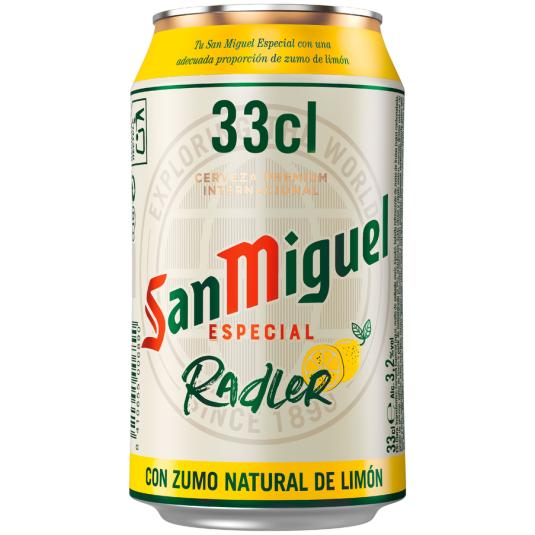 CERVEZA LIMÓN RADLER LATA SAN MIGUEL 330ML