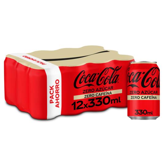 REFRESCO COLA S/AZUC S/CAF LATA COCA COLA P12 330ML/U