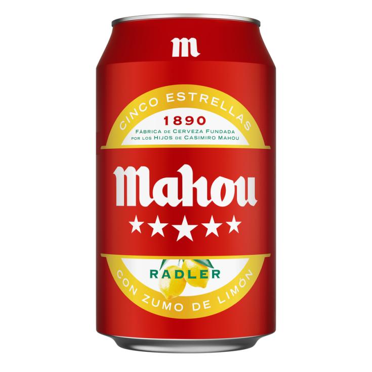 CERVEZA LIMÓN RADLER 5 ESTRELLAS LATA MAHOU 33CL