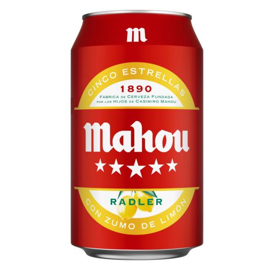 CERVEZA LIMÓN RADLER 5 ESTRELLAS LATA MAHOU 33CL