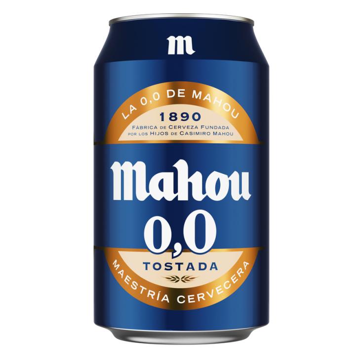 CERVEZA TOSTADA S/ALCOHOL LATA MAHOU 330ML