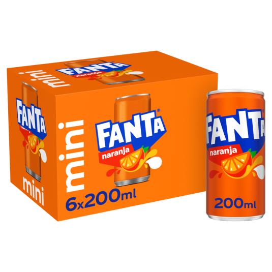 REFRESCO NARANJA MINI LATA FANTA NARANJA P6 200ML/U