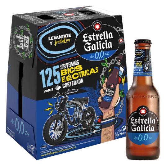 CERVEZA 0.0 CRISTAL ESTRELL GALIC P6 250ML/U