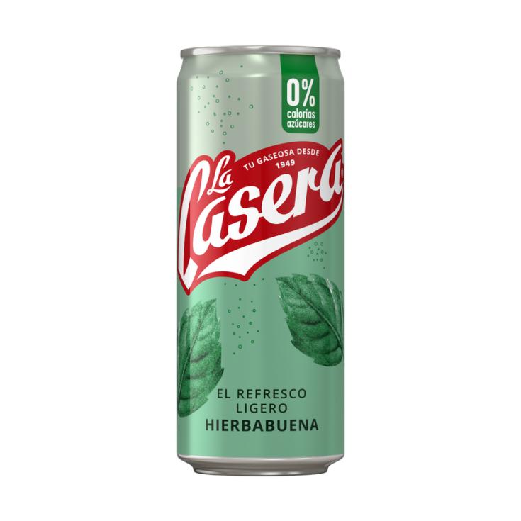 GASEOSA TOQUE HIERBABUENA LATA LA CASERA 330ML