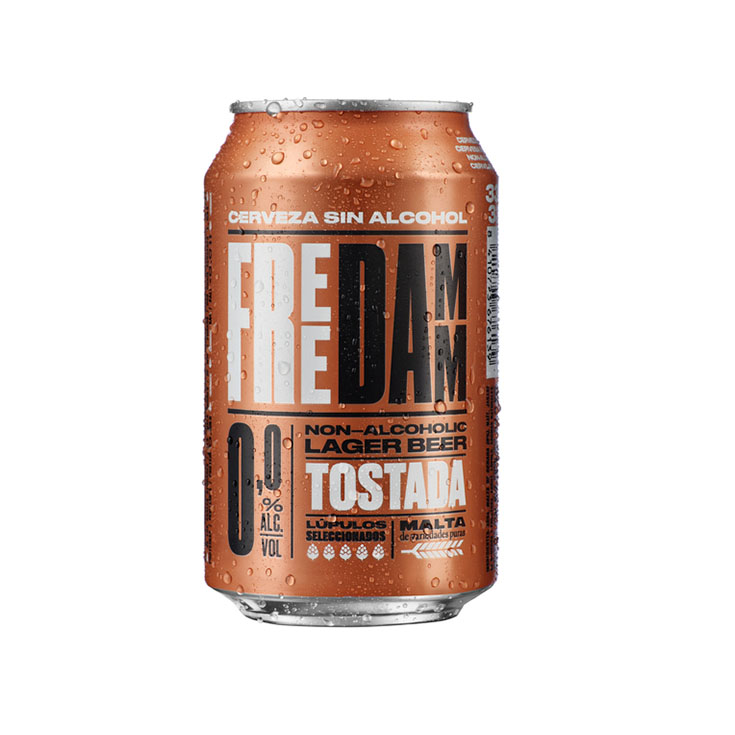 CERVEZA 0.0 TOSTADA S/GLUTEN LATA DAMM 330ML