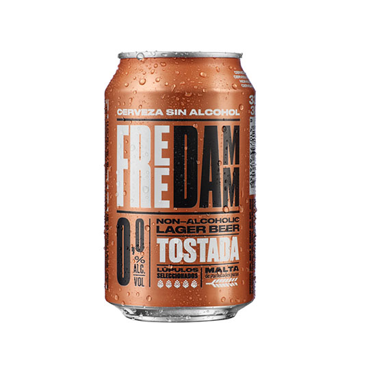 CERVEZA 0.0 TOSTADA S/GLUTEN LATA DAMM 330ML