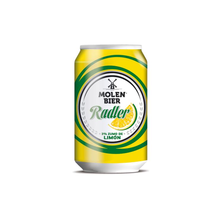 CERVEZA RUBIA C/LIMÓN RADLER LATA MOLLER BIER 330ML