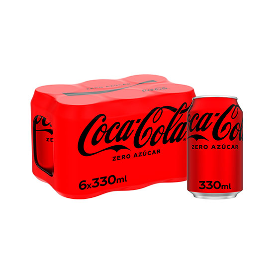 REFRESCO COLA S/AZÚCAR LATA COCA COLA ZERO P6 33CL/U