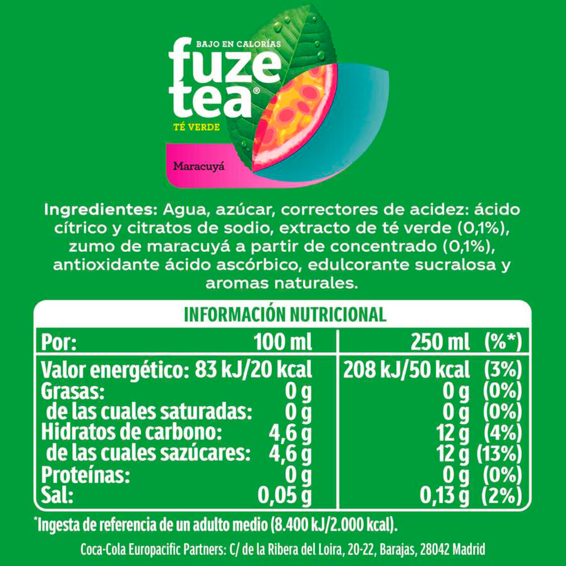 TÉ FRIO MARACUYA PET FUZE TEA 500ML
